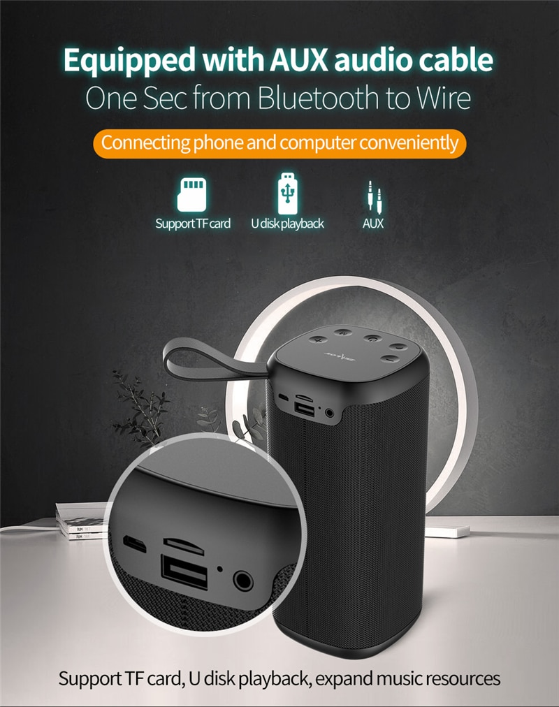 Loa bluetooth Zealot S35 âm thanh siêu trầm và phụ kiện tiện lợi