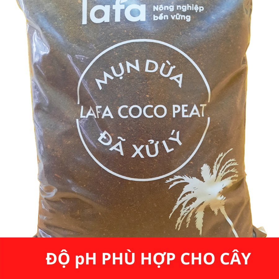 Mụn sơ dừa, mụn dừa, giá thể trồng cây LAFA COCO PEAT đã xử lý túi 5 lít chuyên trồng cây cảnh