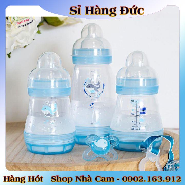 [auth] Bình sữa Mam Đức chống đầy hơi, chống sặc cho bé size 160ml, 260ml và 320ml [Nội địa Đức Đủ Bill] [Hot]