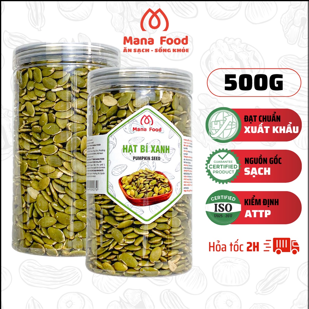 Nhân Bí Xanh Ấn Độ Mana Food 500G