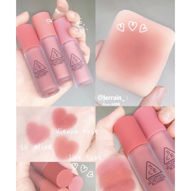 MÁ HỒNG KEM 3CE VELVET LIQUID BLUSHER