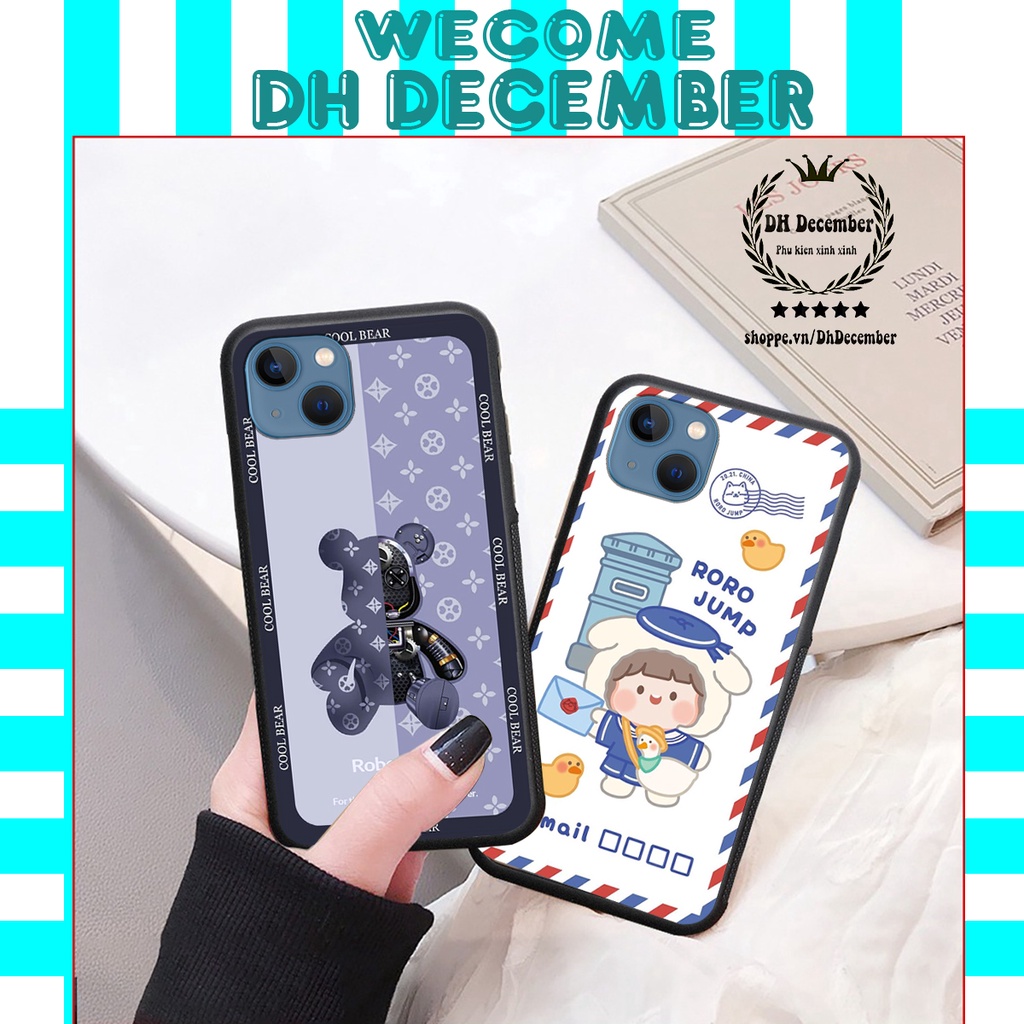 Ốp lưng IPHONE 13 / 13 MINI  in hình 3D gấu mới nhất - sang - chảnh - ĐẸP- BỀN