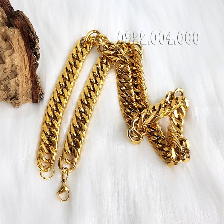 Dây chuyền nam xích kép cỡ lớn bảng 1.2cm DZ1596.