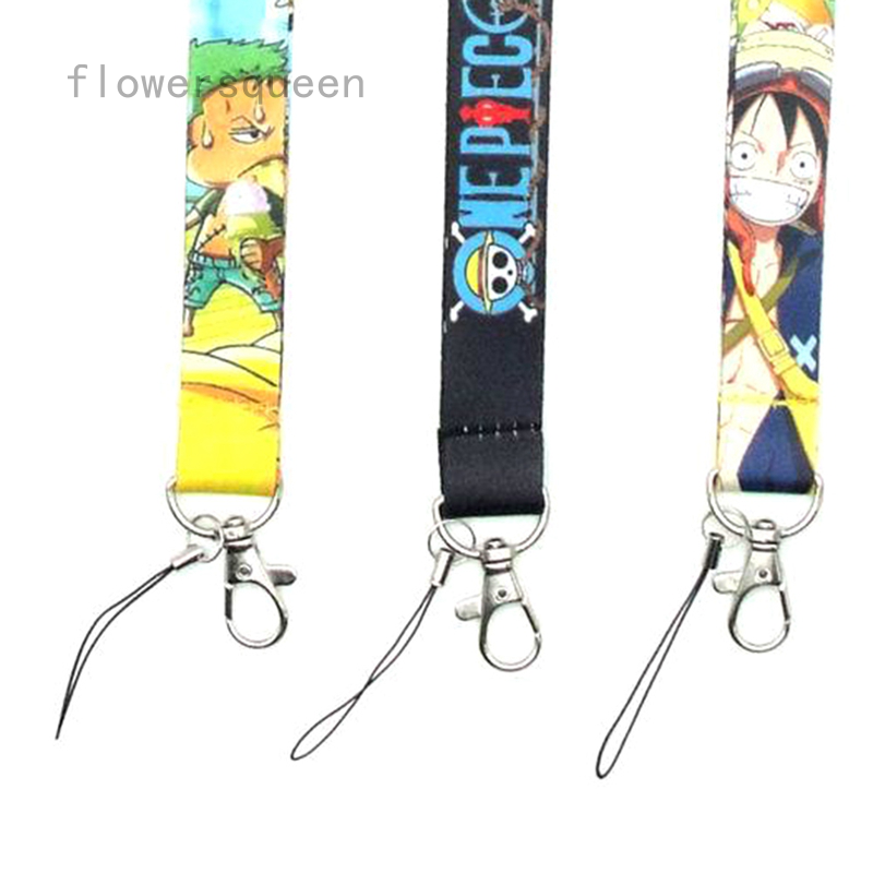 Flowersqueen Dây đeo điện thoại phong cách hoạt hình One Piece đa năng độc đáo