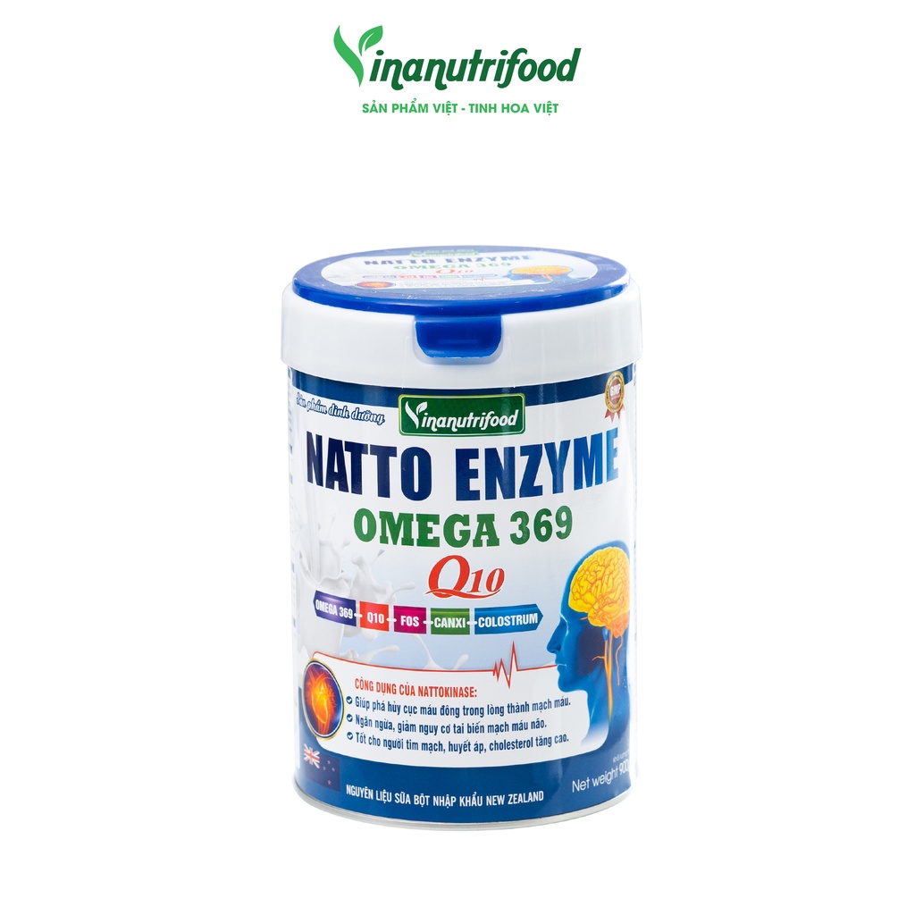 [Mã BMBAU50 giảm 50K đơn 150K] Sữa Natto Enzyme Omega 369 Vinanutrifood hỗ trợ tăng cường sức đề kháng hộp 900g