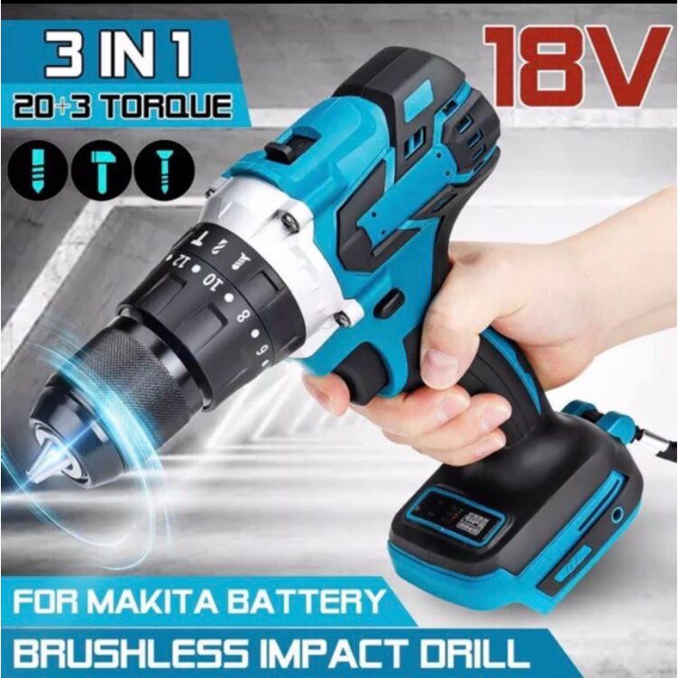 MÁY KHOAN PIN CẦM TAY động cơ 18V không chổi than Brushless thông minh, đa chức năng, chất lượng cam kết giá rẻ (NHẤT)