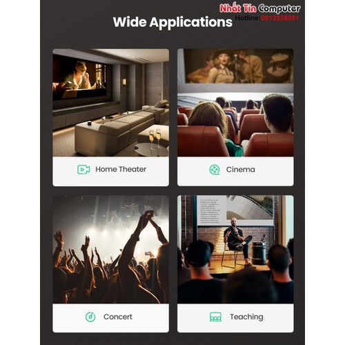 Cáp âm thanh Audio 3.5mm ra 2 RCA bọc Nylon Ugreen cao cấp