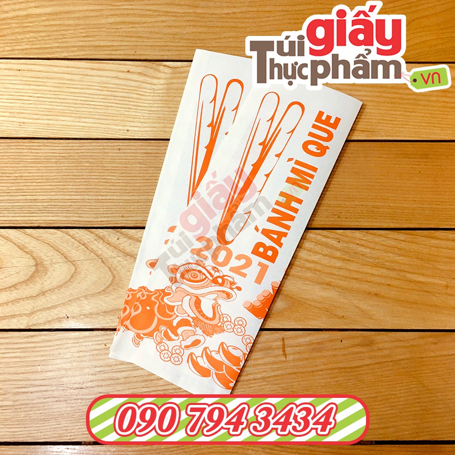 THANH LÝ - 600 Túi giấy đựng bánh mì que Fort 10 x 29 cm