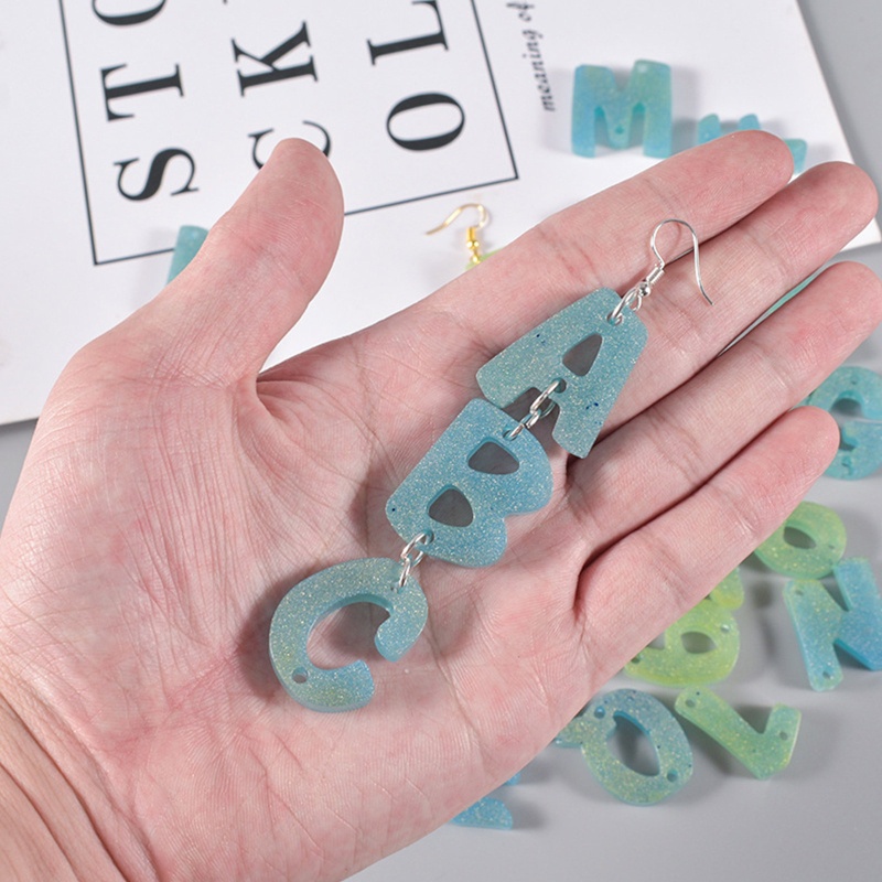 Khuôn Silicone Làm Móc Khóa DIY Có Lỗ Treo