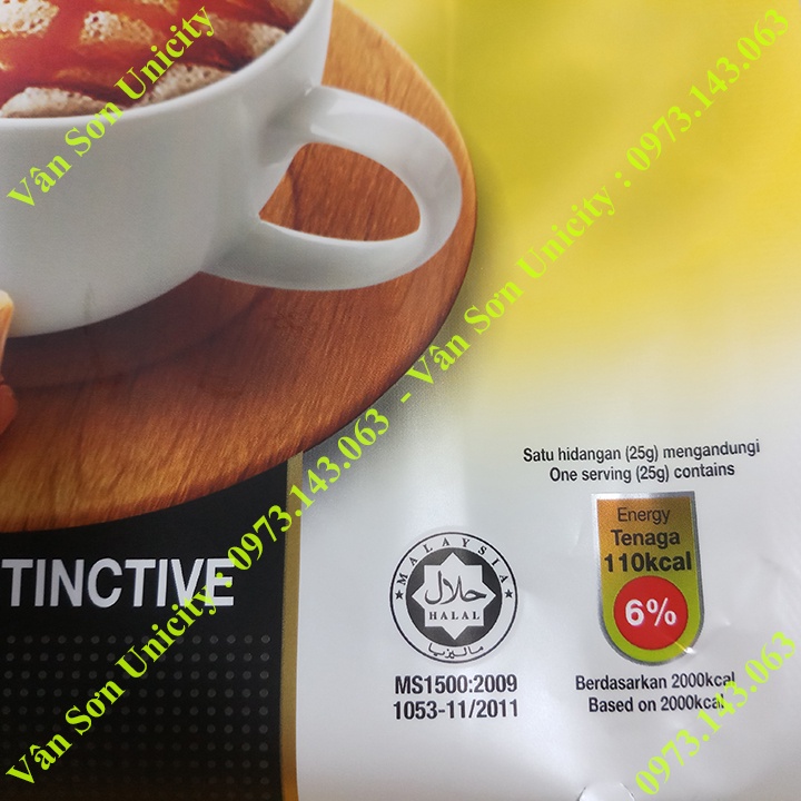 Gói nhỏ cà phê sữa Caramel Macchiato 25g Aik Cheong Malaysia