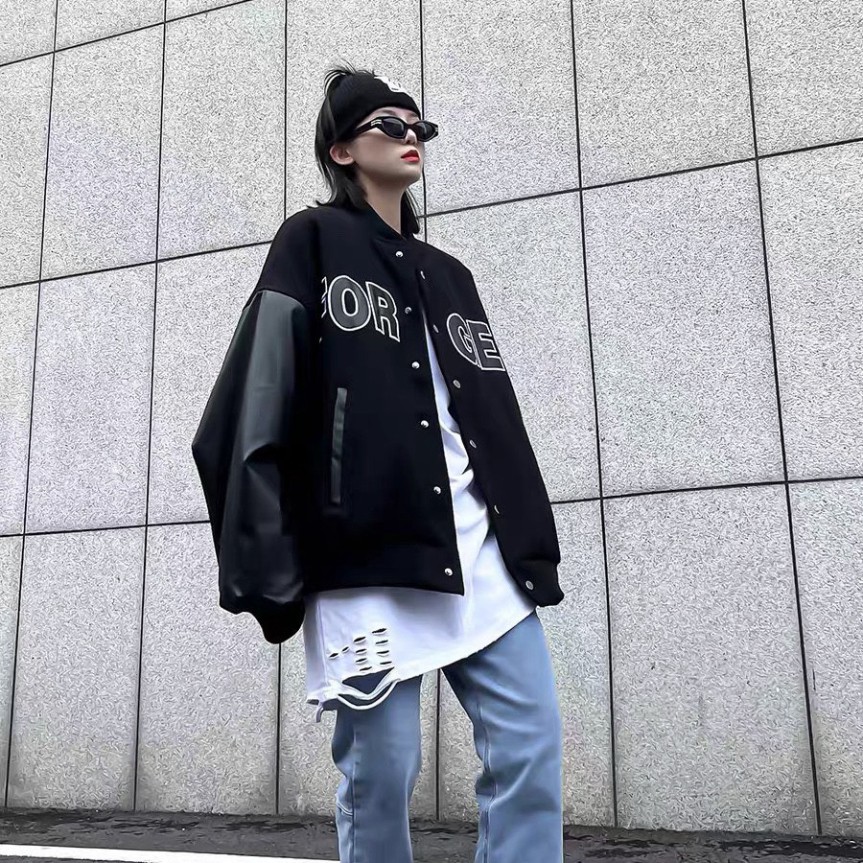 FREESHIP Áo Bomber Tay Da PU FORGET Hàng Quảng Châu Cao Cấp | BigBuy360 - bigbuy360.vn