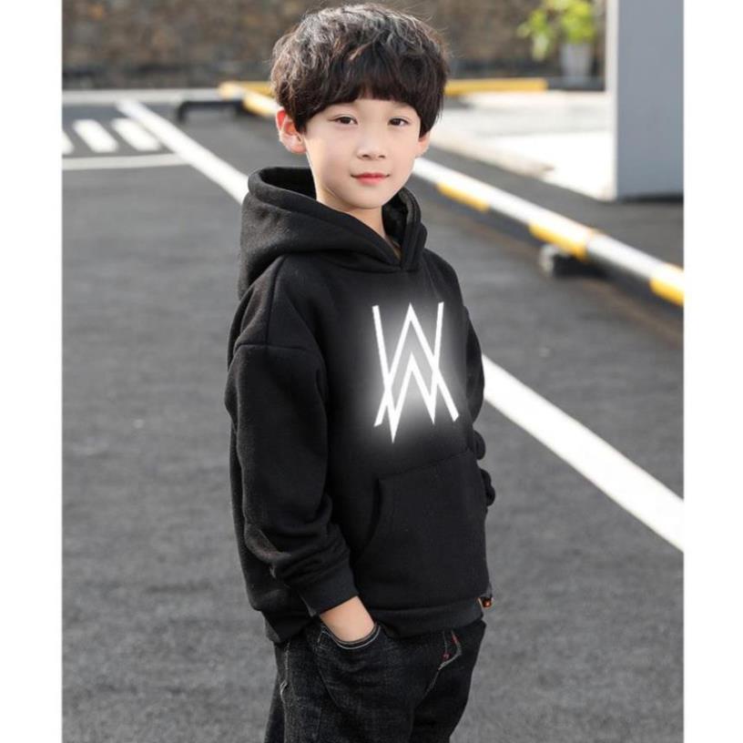 💥 NEW 🎁 Áo Hoodie Trẻ Em In Hình Alan Walker Phản Quang Siêu Đẹp Form Rộng Vải Nỉ Dầy Ấm Phong Cách Ulzzang