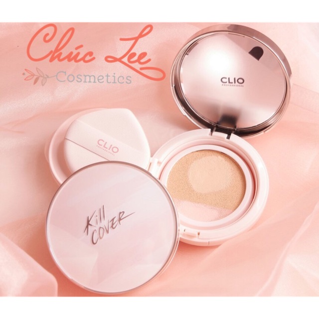 [BILL STORE- Săn Sale] PHẤN NƯỚC CLIO KILL COVER PINK GLOW CREAM CUSHION SPF40 PA++