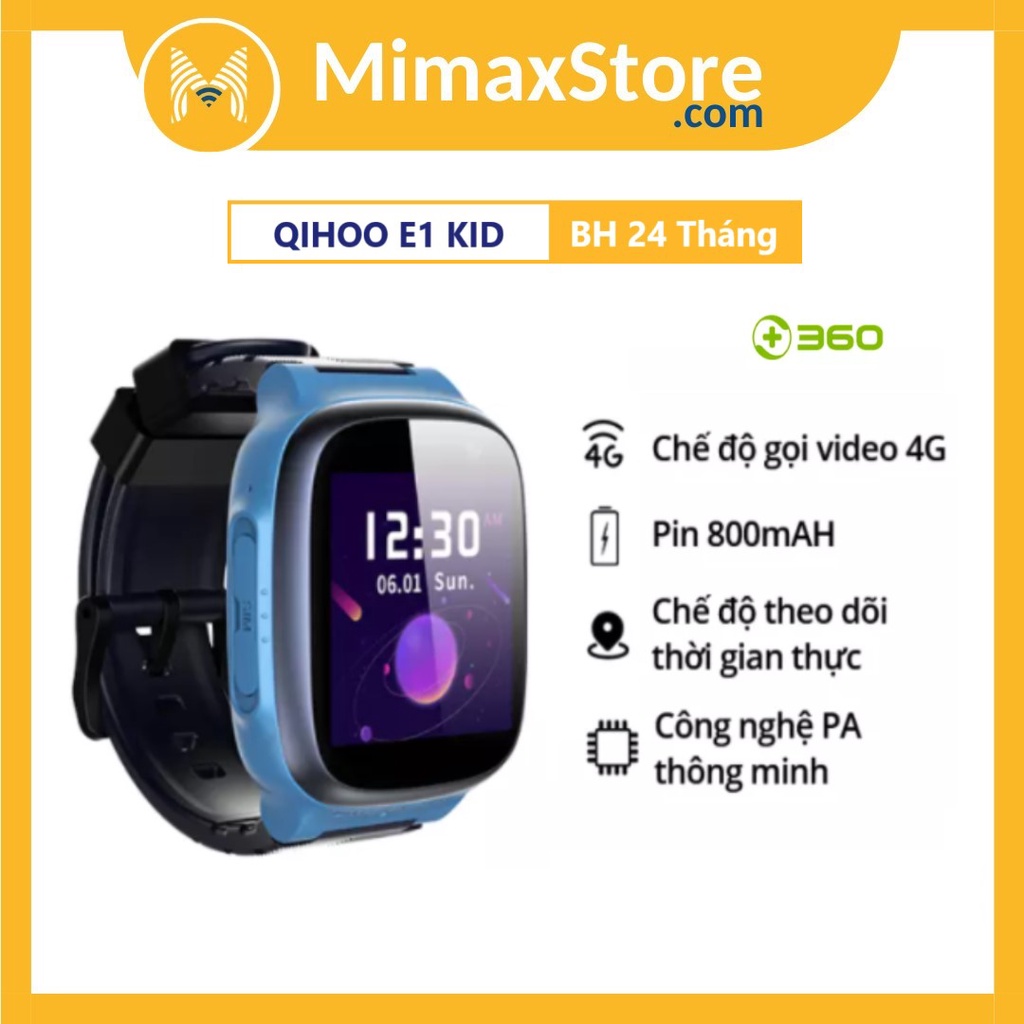 [Hỏa Tốc - HCM]  Đồng Hồ Thông Minh Trẻ Em Qihoo 360 E1 Kid Smartwatch Định Vị | Bảo Hành 12 Tháng | Mimax Store