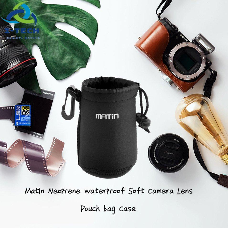 ⚡Khuyến mại⚡3mm thick  Neoprene Belt Loop Worldwide Matin Neoprene waterproof Soft Camera Lens Pouch bag Case Promotion