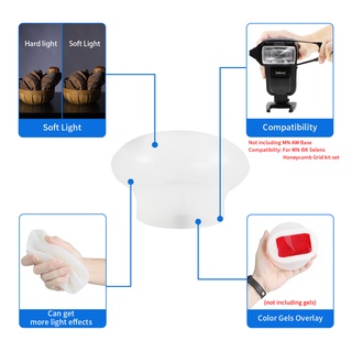 Phụ Kiện Khuếch Tán Ánh Sáng Selens Dome Diffuser Hình Cầu Cho Đèn Flash Máy Ảnh