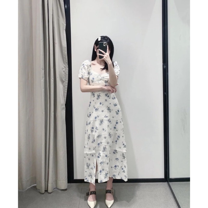 [FREESHIP - HÀNG LOẠI 1] VÁY HOA CỔ TIM VINTAGE SIÊU XINH