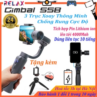 Hình ảnh 🎁Tặng kèm chân đỡ🎁Gậy chống rung gimbal cho điện thoại - Gimbal S5B 3-Axis đa chế độ quay phim - chụp ảnh - Vlog