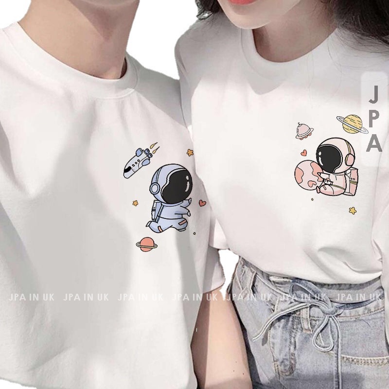 Áo thun tay lỡ J134 phg cute unisex JPA in UK basic tee mùa hè phông trơn nam nữ oversize form rộng đường phố