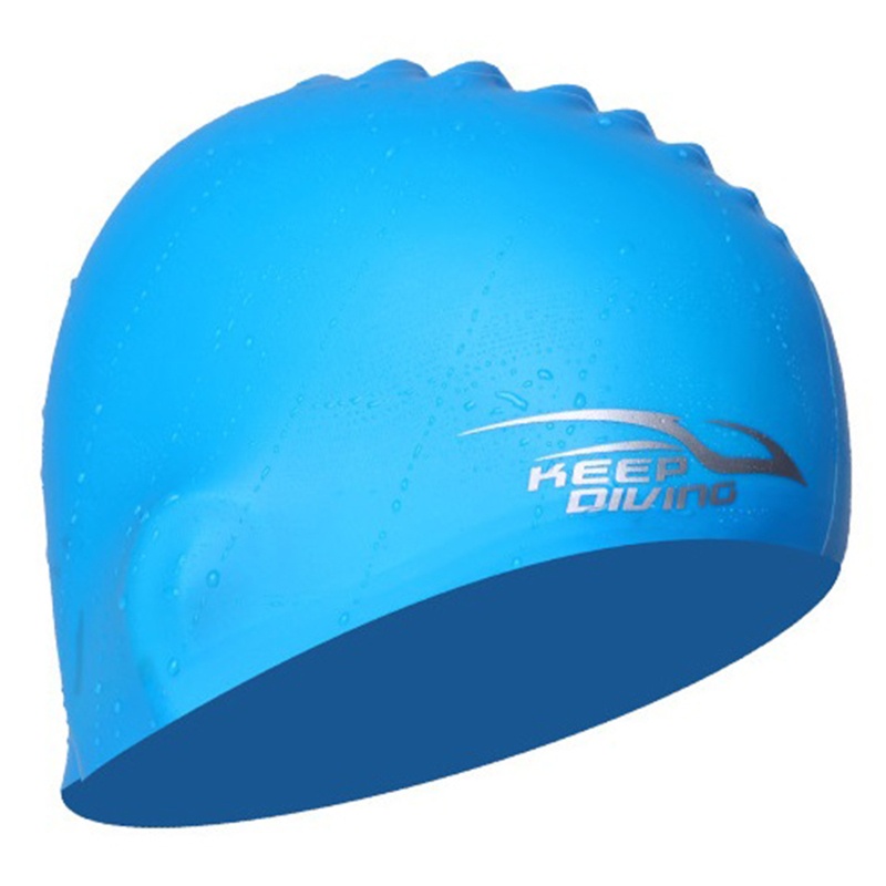 Mũ Bơi Silicone Dẻo 3D Chống Nước Bảo Vệ Đầu Cho Nam Nữ
