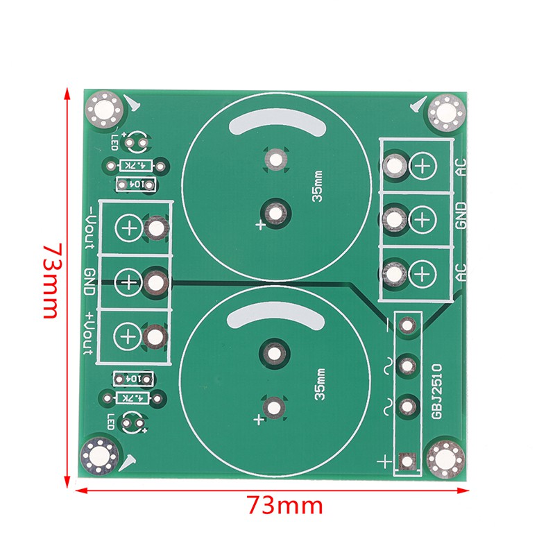 Bảng mạch chỉnh lưu pcb khuếch đại âm thanh AC-DC đơn 25A