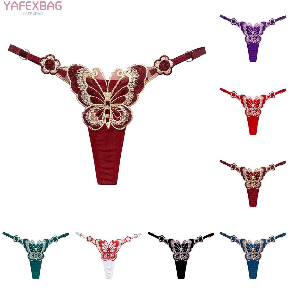 Briefs Stretch Ventilation Breathable Butterfly Embroidered Comfortable Floral