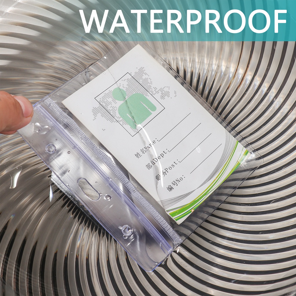Set bao đựng thẻ ID 4X3 inch bằng nhựa PVC trong suốt chống nước