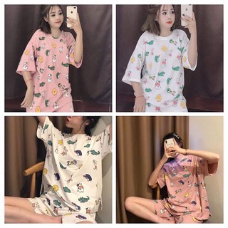 [Bao Chất, Bao rẻ] Sét Đồ Bộ Thun Lửng Oversize Siêu Hot