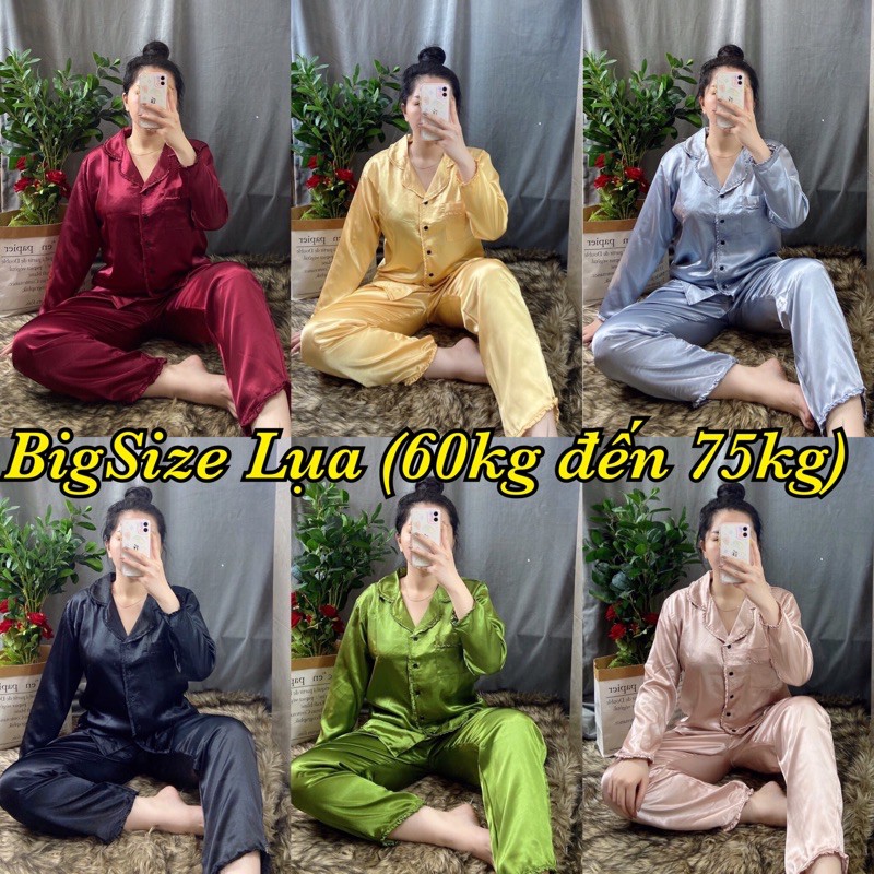 (BigSize Lụa) Đồ Bộ BigSize Pijama Lụa Bèo TDQD