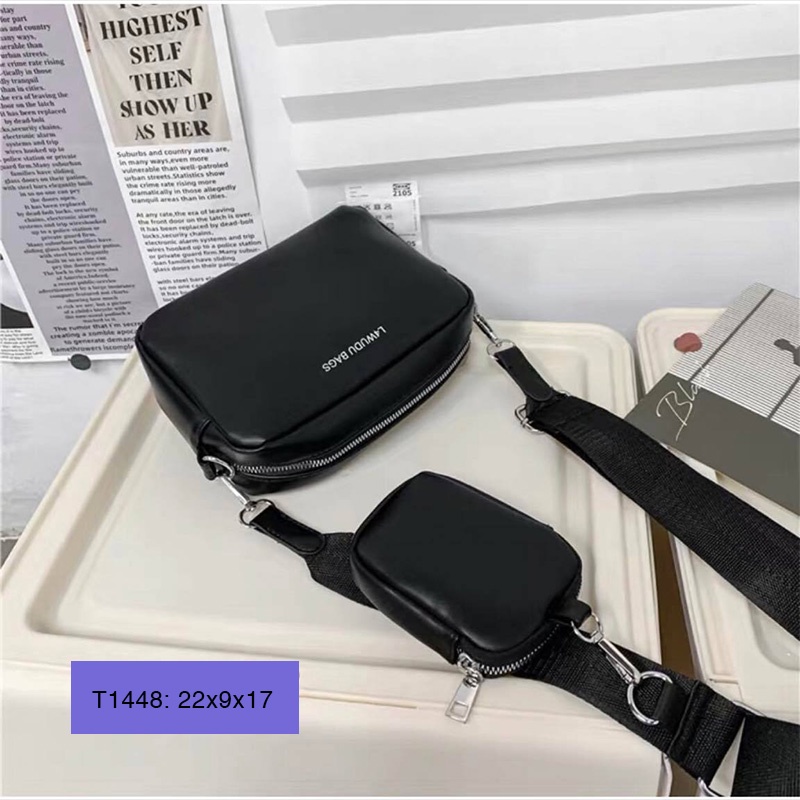Túi xách tay đeo chéo unisex nam nữ da dáng hộp đi làm đi chơi phong cách hàn quốc T1448