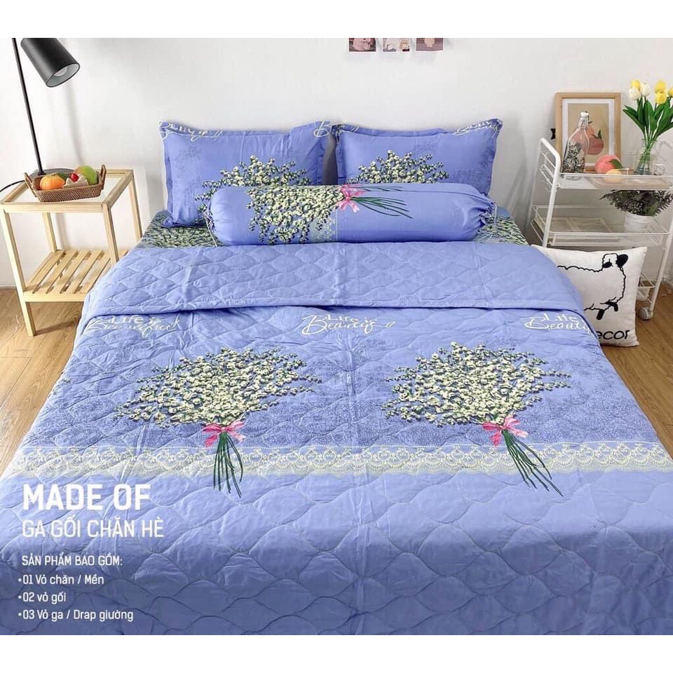 Ga trải giường poly cotton mẫu kẻ buberry