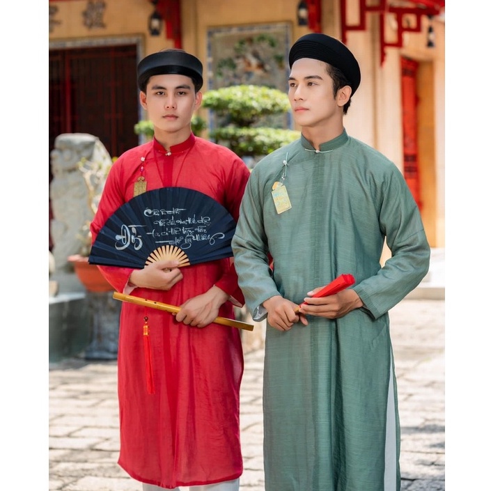 Áo tấc nam, áo ngũ thân tay chẽn vải xước mịn cao cấp- cổ phục Việt Nam