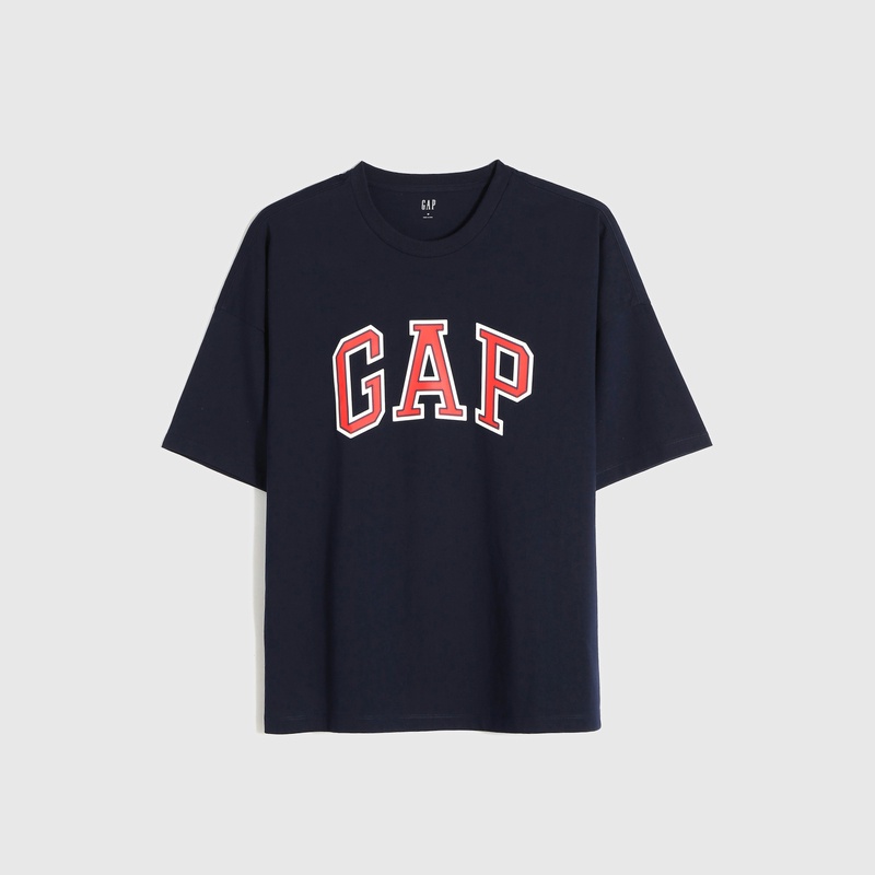 GAP Men's and Women's Fashion Logo Print Short Sleeve Cotton T-Shirt 688537 Double Top
