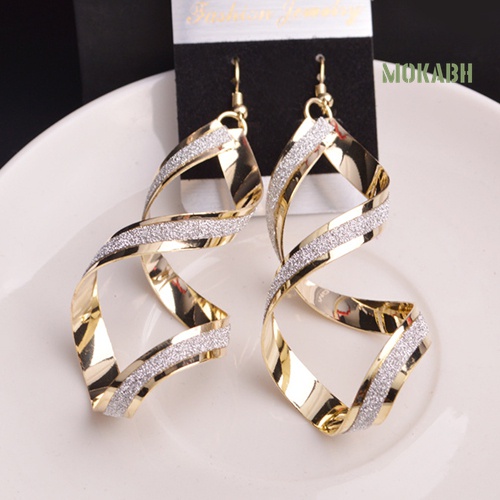 [Thời Trang] Bông Tai Dạng Móc Hình Xoắn Ốc Sang Trọng Cho Cô Dâu