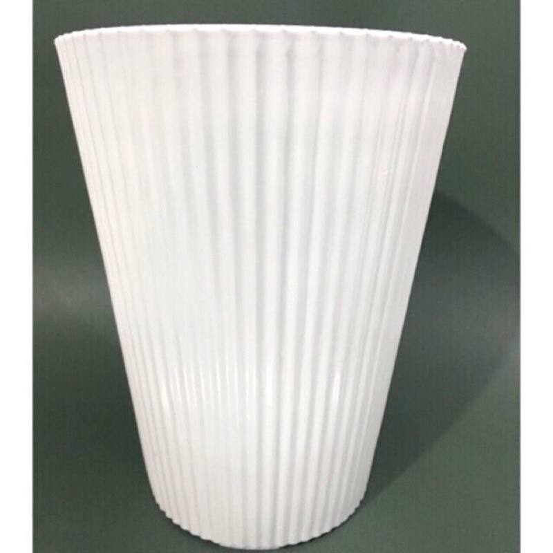 10 chậu gân sọc dọc size Lớn 27-34-18cm (280)- chậu cứng và đẹp