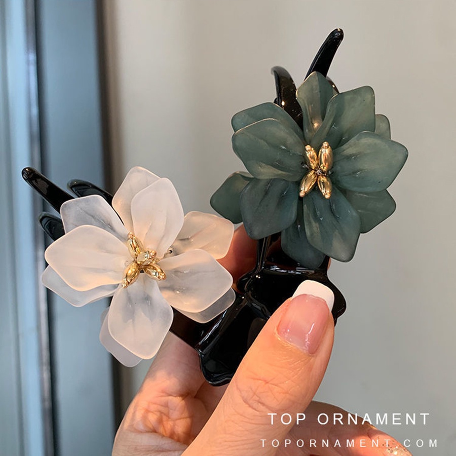 Kẹp Tóc Nhựa Hình Bông Hoa Thời Trang Hàn Quốc Cho Nữ