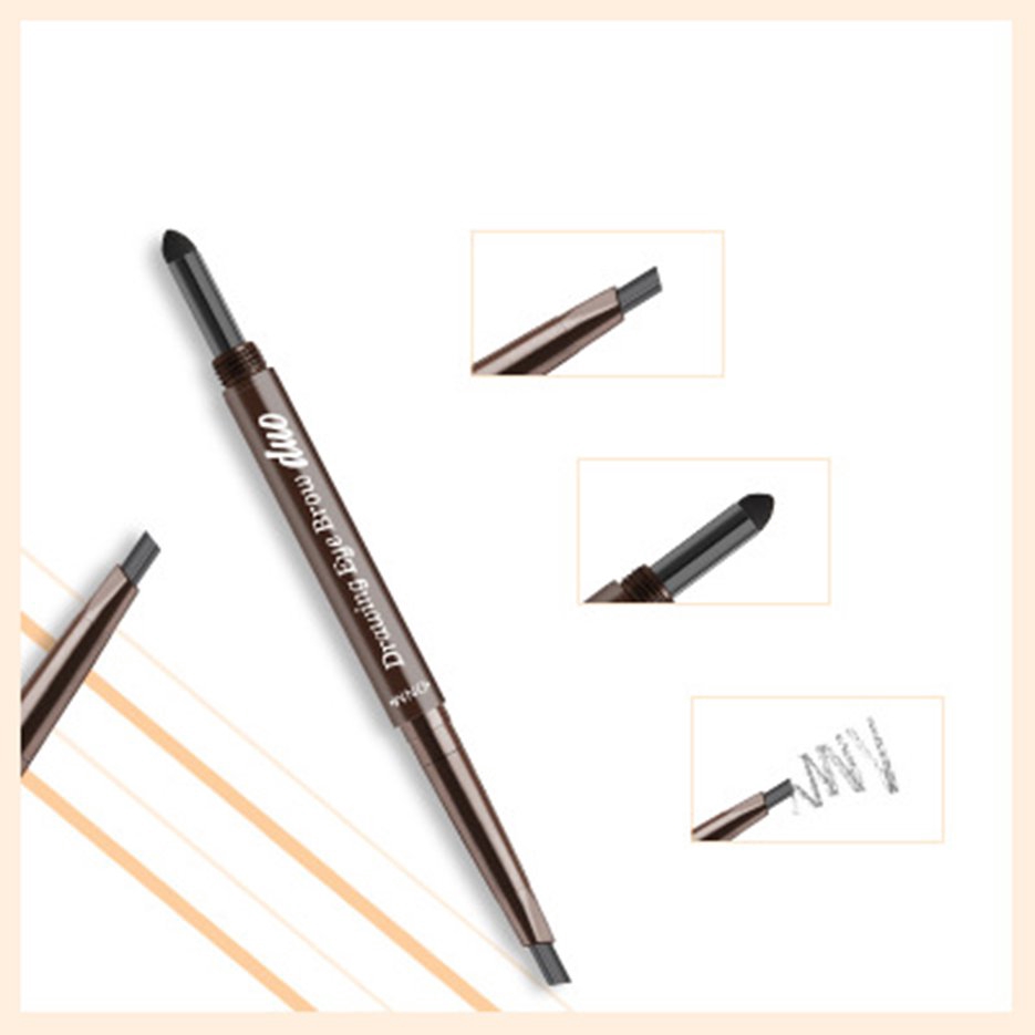 Bút kẻ lông mày DNM xoay 3D kèm đầu phấn nước trang điểm chuyên dụng tiện lợi | BigBuy360 - bigbuy360.vn
