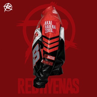 Áo khoác da Biker Leather Jacket Red Hyenas