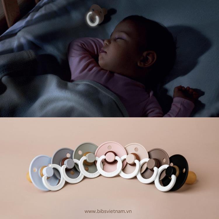 &lt;TẶNG NĂP ĐẬY / HỘP&gt; Ty ngậm BIBS Colour chính hãng Đan Mạch