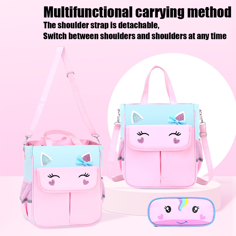 Túi gia sư trẻ em không thấm nước dung tích lớn túi du lịch cầm tay túi xiên cầm tay học sinh tiểu học túi gia sư