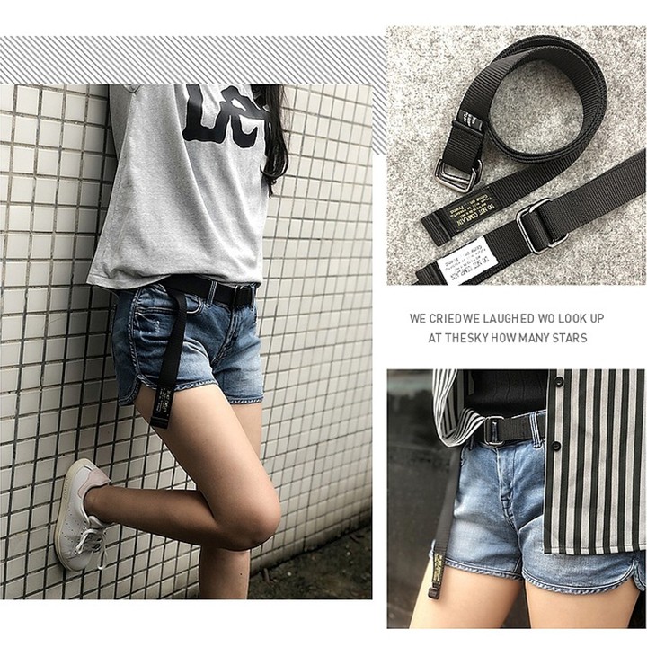 Thắt lưng nam nữ vải nylon mềm bản 3 cm dài 140cm