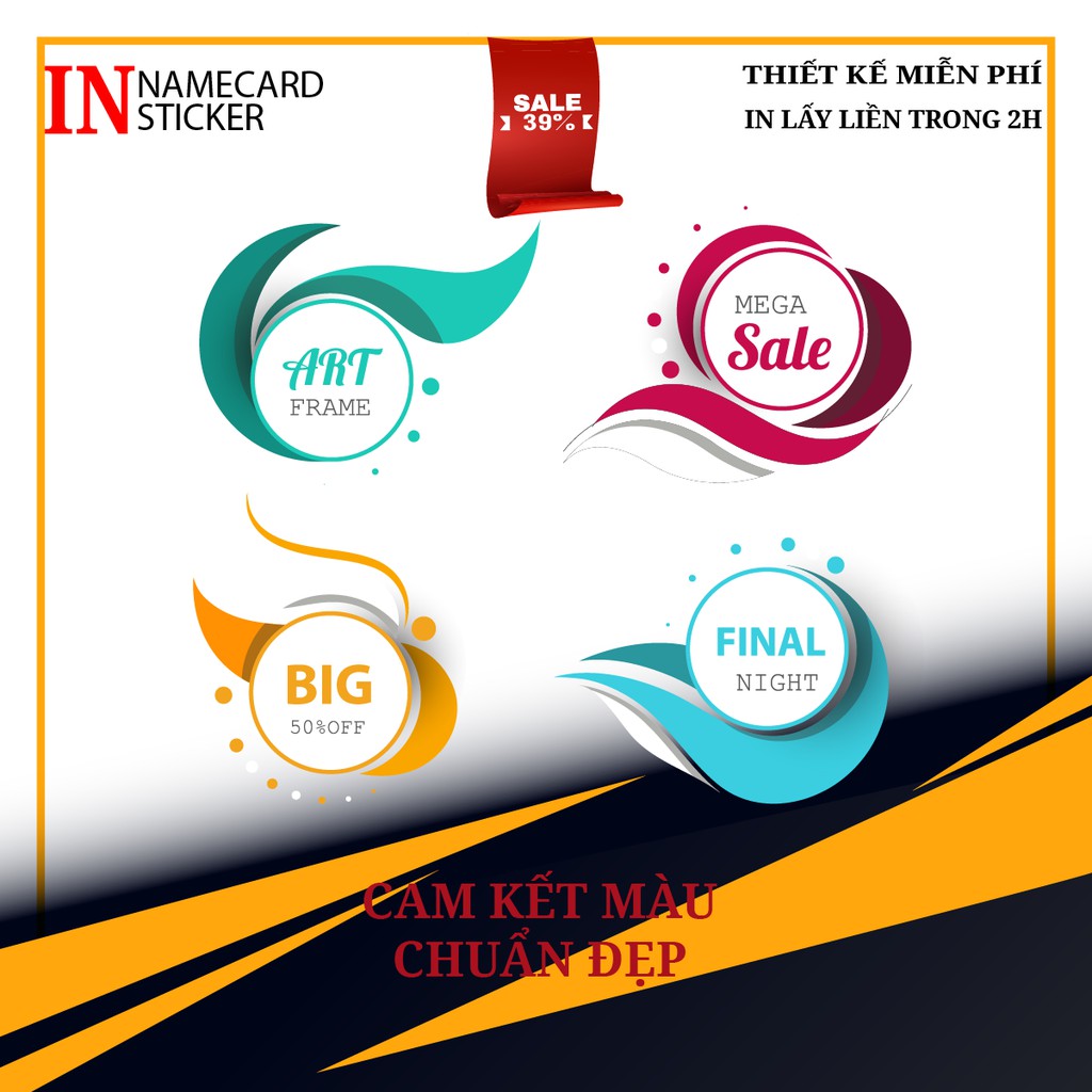 [COMBO 1000 STICKER (1X1CM)] - IN STICKER - IN TEM NHÃN - STICKER DÁN - IN STICKER THEO YÊU CẦU - TH