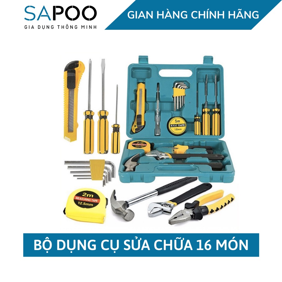 Bộ Dụng Cụ Sửa Chữa Đa Năng 16 Món - Gia Dụng SAPOO