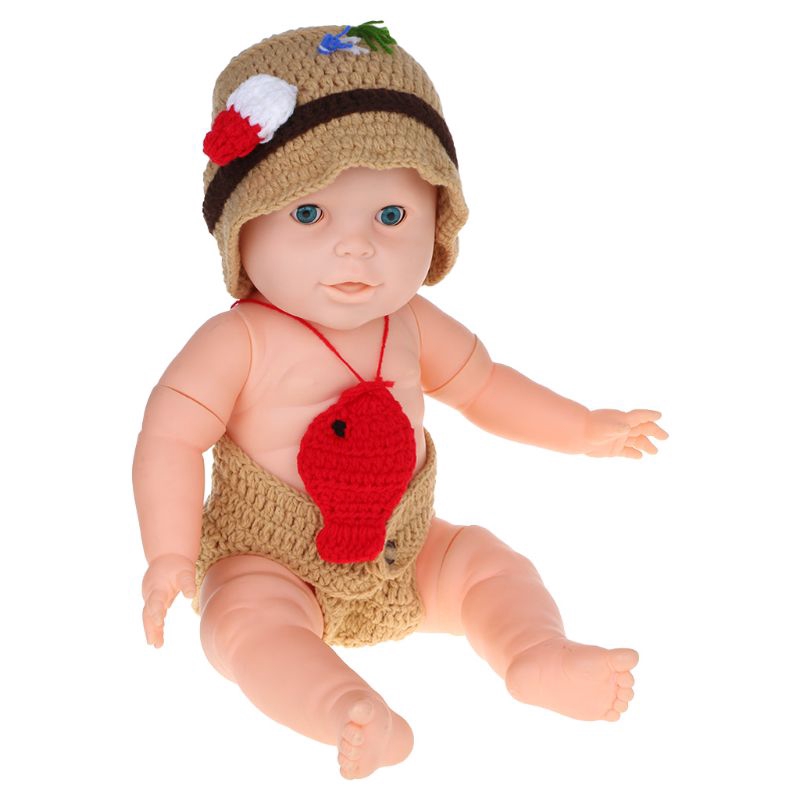 Mary☆Baby Costume Fisherman Hat Trousers Pendant Crochet Knitted Cosplay Clothing Newborn