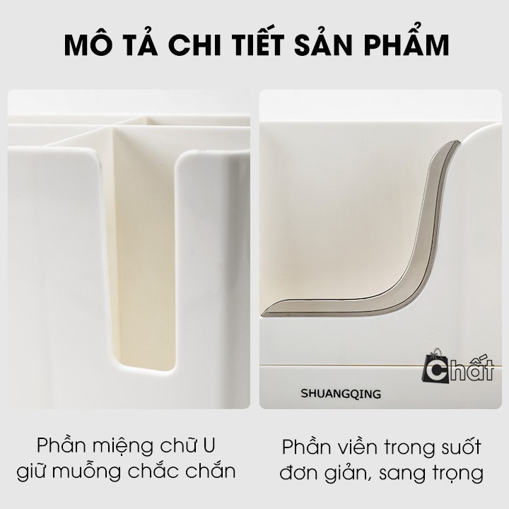 Xả hàng - Kệ ống đũa treo tường cao cấp Shuangqing 5285