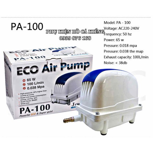 Máy Sục Khí Hồ Koi Jecod Eco PA-100 65W