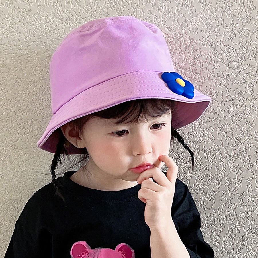 Nón tai bèo cotton chống nắng họa tiết hoa nhỏ thời trang xuân thu hè Hàn Quốc cho bé gái