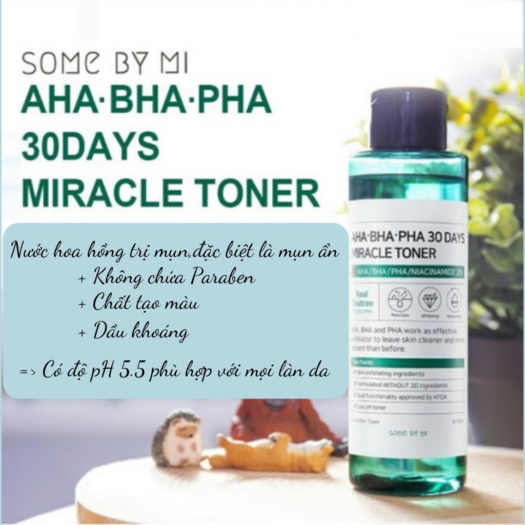 Nước Hoa Hồng SOME BY MI AHA-BHA-PHA 30 Days Miracle Toner Hỗ Trợ Sạch Mụn Trong 30 Ngày (150ml) | BigBuy360 - bigbuy360.vn