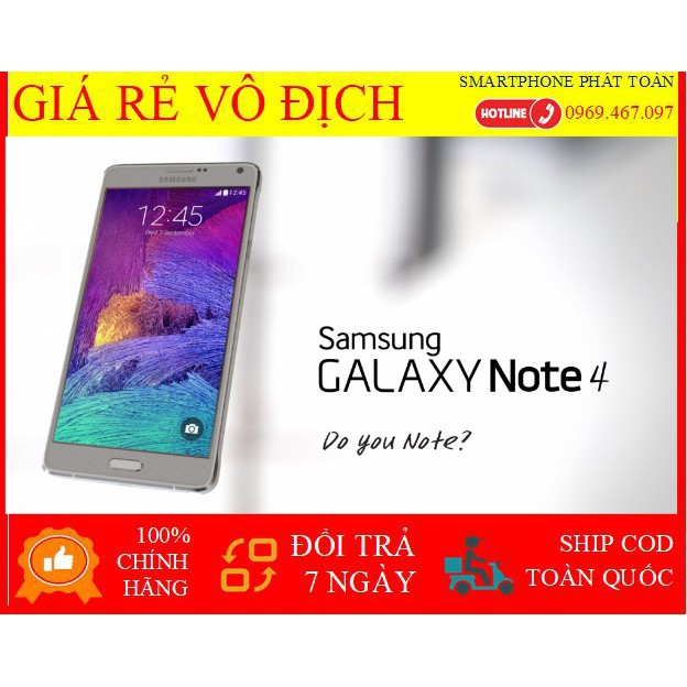 Điện thoại Samsung Galaxy Note 4 32GB ram 3Gb mới chính hãng (trắng) - Chất lượng tốt, sale lớn nhất năm