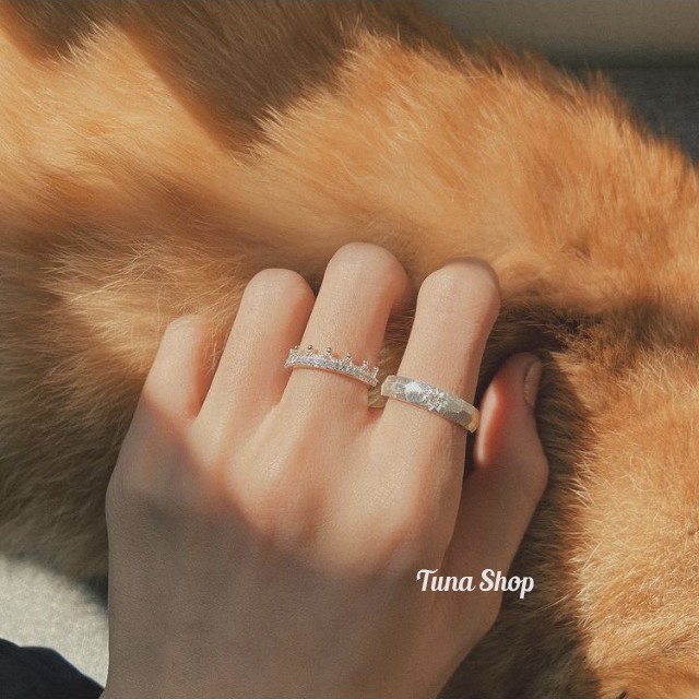 Nhẫn đôi Bạc cao cấp, Nhẫn bạc thiết kế TUNASILVER 𝑲𝒉𝒂̆́𝒄 𝒗𝒂̀ 𝒕𝒉𝒊𝒆̂́𝒕 𝒌𝒆̂́ 𝒕𝒉𝒆𝒐 𝒚𝒆̂𝒖 𝒄𝒂̂̀𝒖 𝑨̉𝒏𝒉 𝒕𝒉𝒂̣̂𝒕 Cam kết chuẩn Bạc